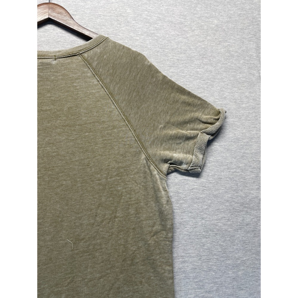 Forever 21 T Shirt Dress Womens L Olive Green French Terry Lined Raglan Sleeves - Picture 8 of 14